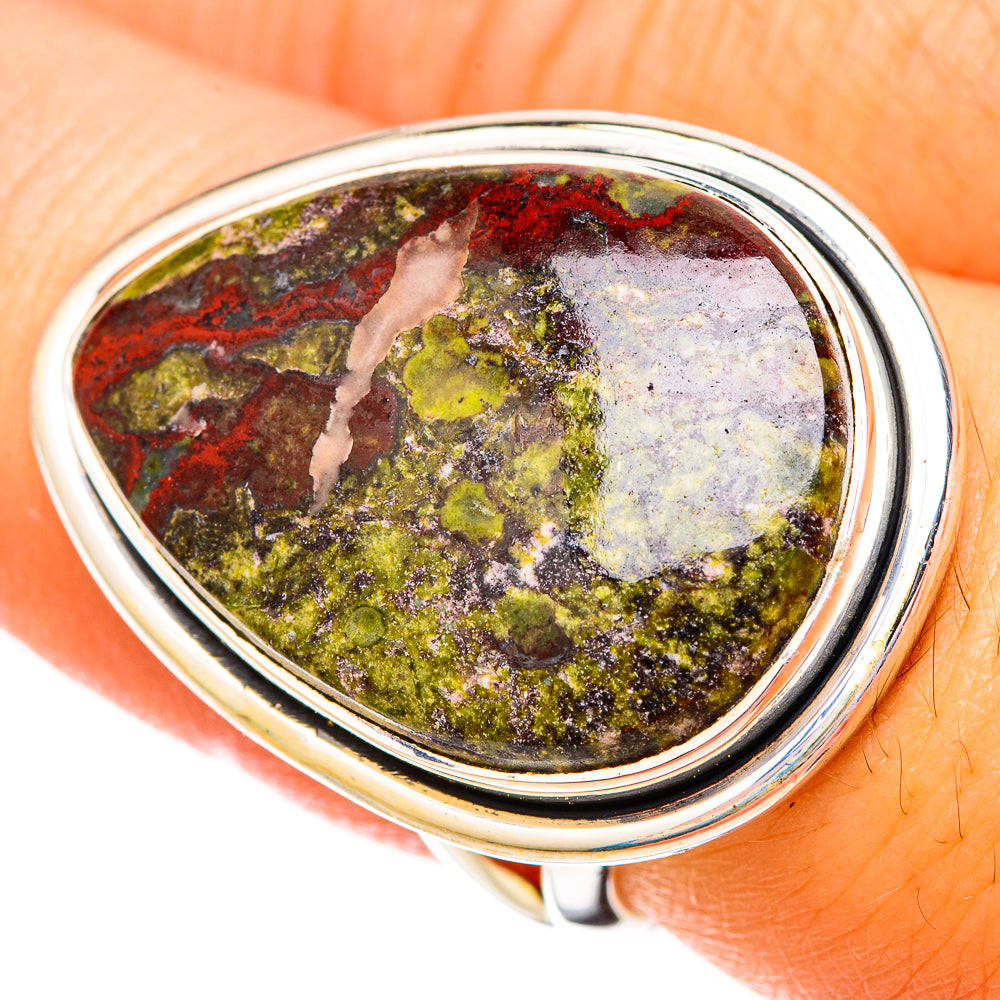 Dragon's Blood Stone Rings handcrafted by Anasilvercos - RING120638