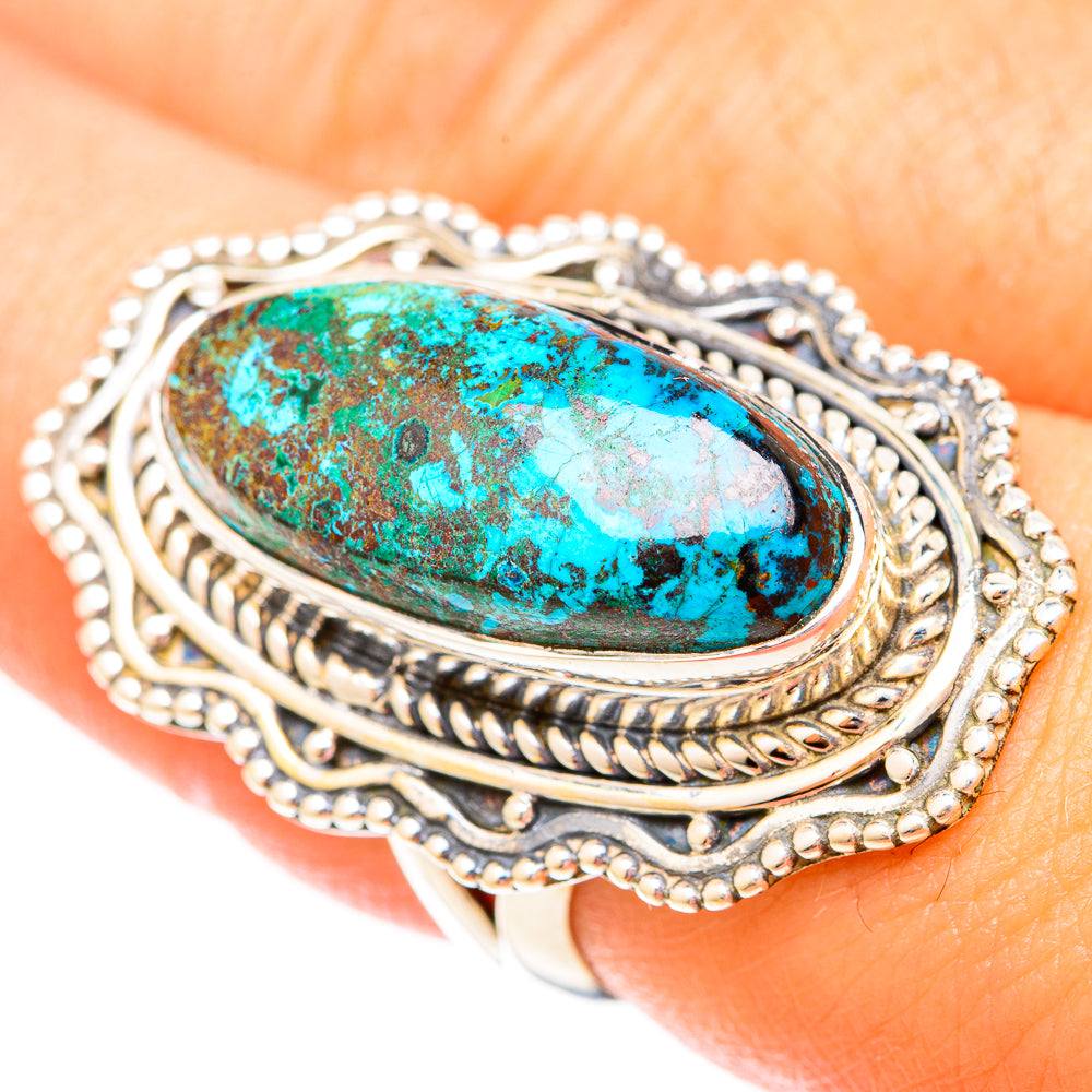 Chrysocolla Rings handcrafted by Anasilvercos - RING120646