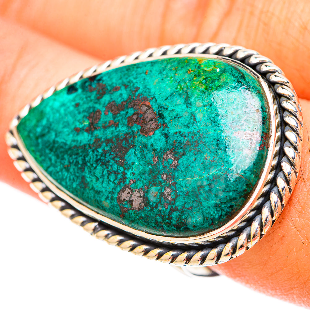 Chrysocolla Rings handcrafted by Anasilvercos - RING120649