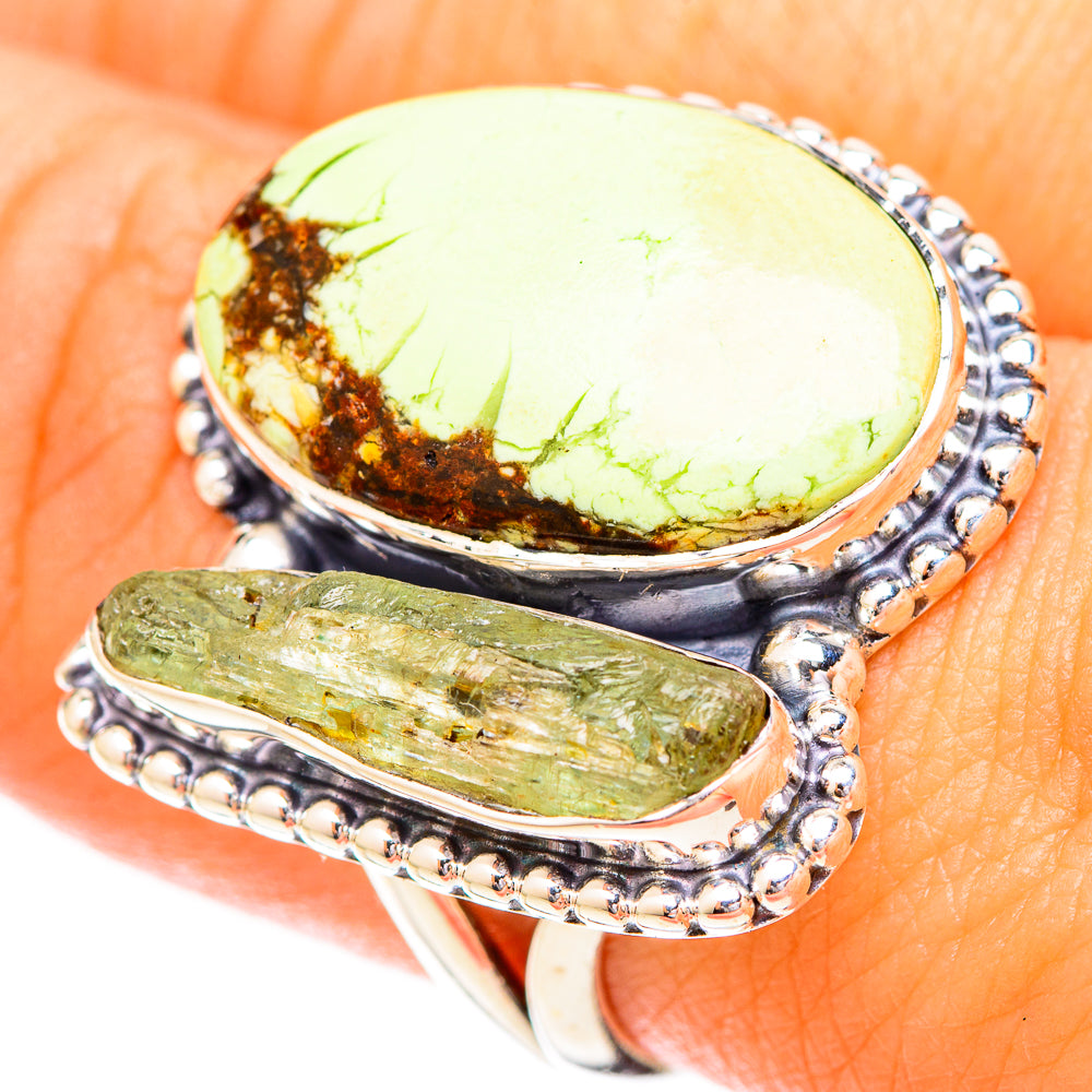 Lemon Chrysoprase Rings handcrafted by Anasilvercos - RING120654