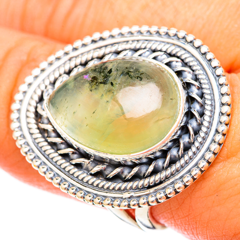 Prehnite Rings handcrafted by Anasilvercos - RING120657