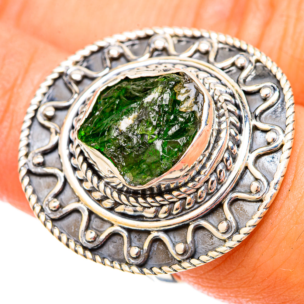 Chrome Diopside Rings handcrafted by Anasilvercos - RING120658