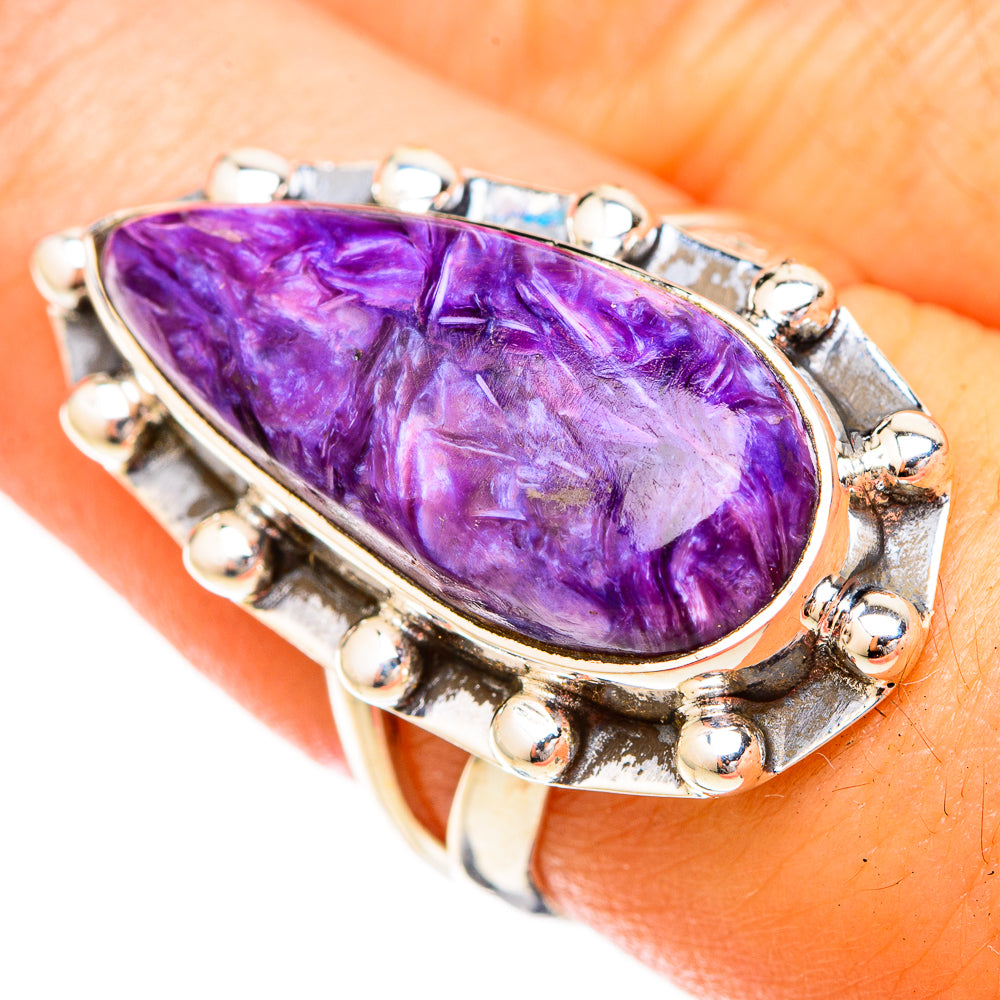 Charoite Rings handcrafted by Anasilvercos - RING120669