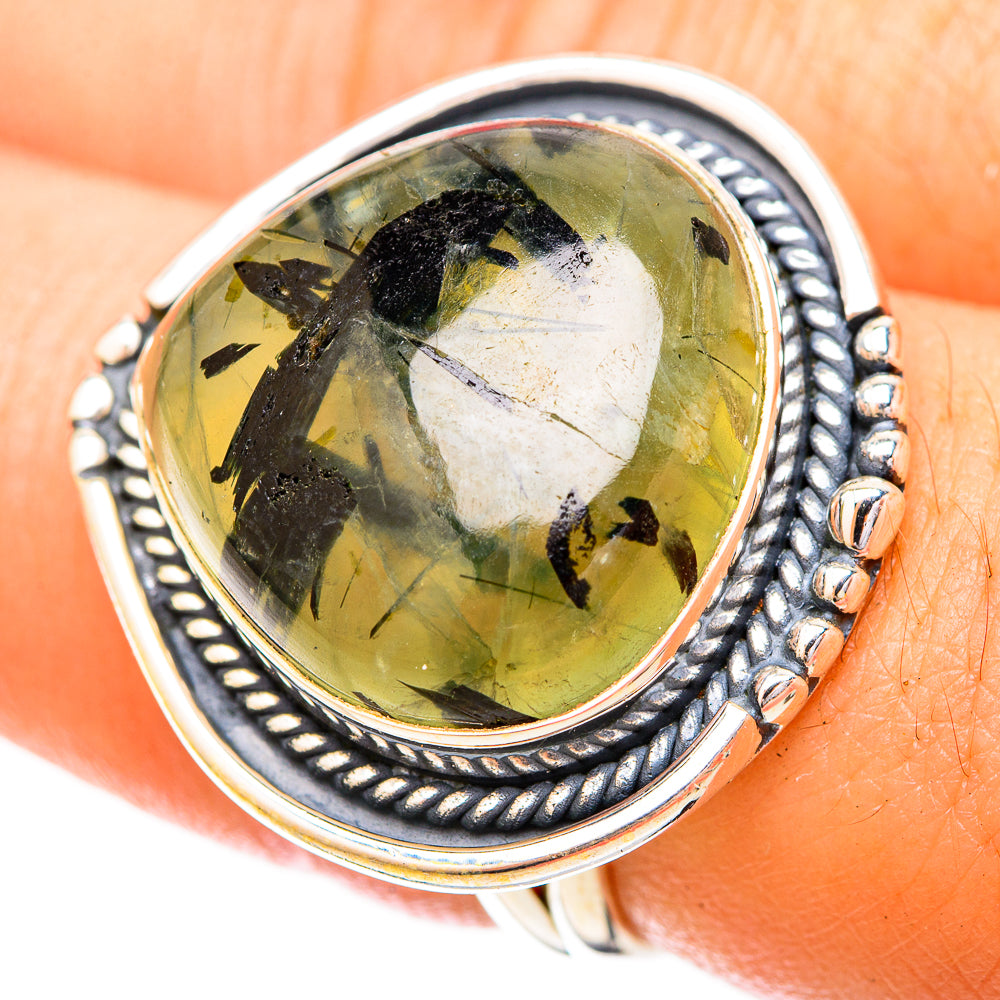 Prehnite Rings handcrafted by Anasilvercos - RING120695