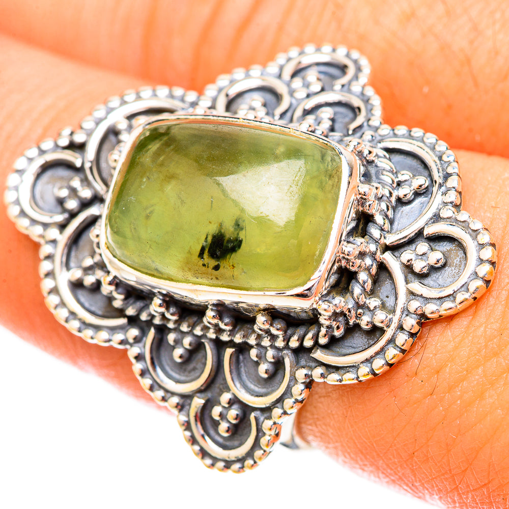 Prehnite Rings handcrafted by Anasilvercos - RING120698