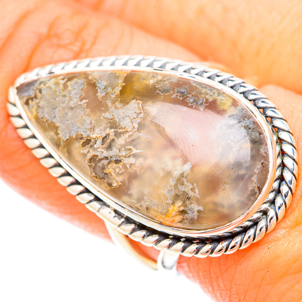 Plume Agate Rings handcrafted by Anasilvercos - RING120703