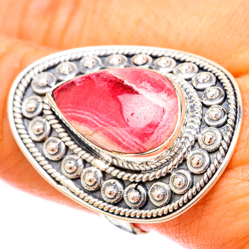 Rhodochrosite Rings handcrafted by Anasilvercos - RING120707