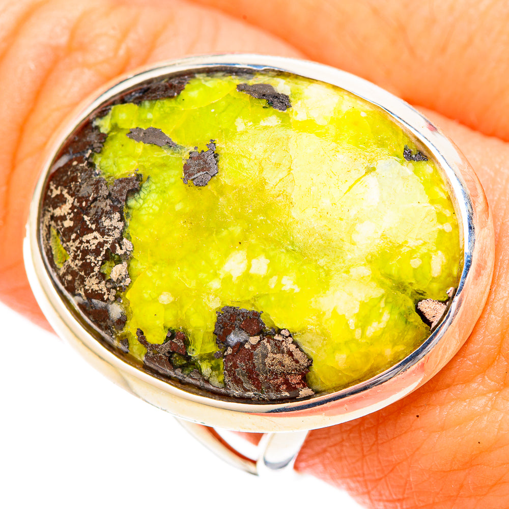 Lizardite Rings handcrafted by Anasilvercos - RING120724