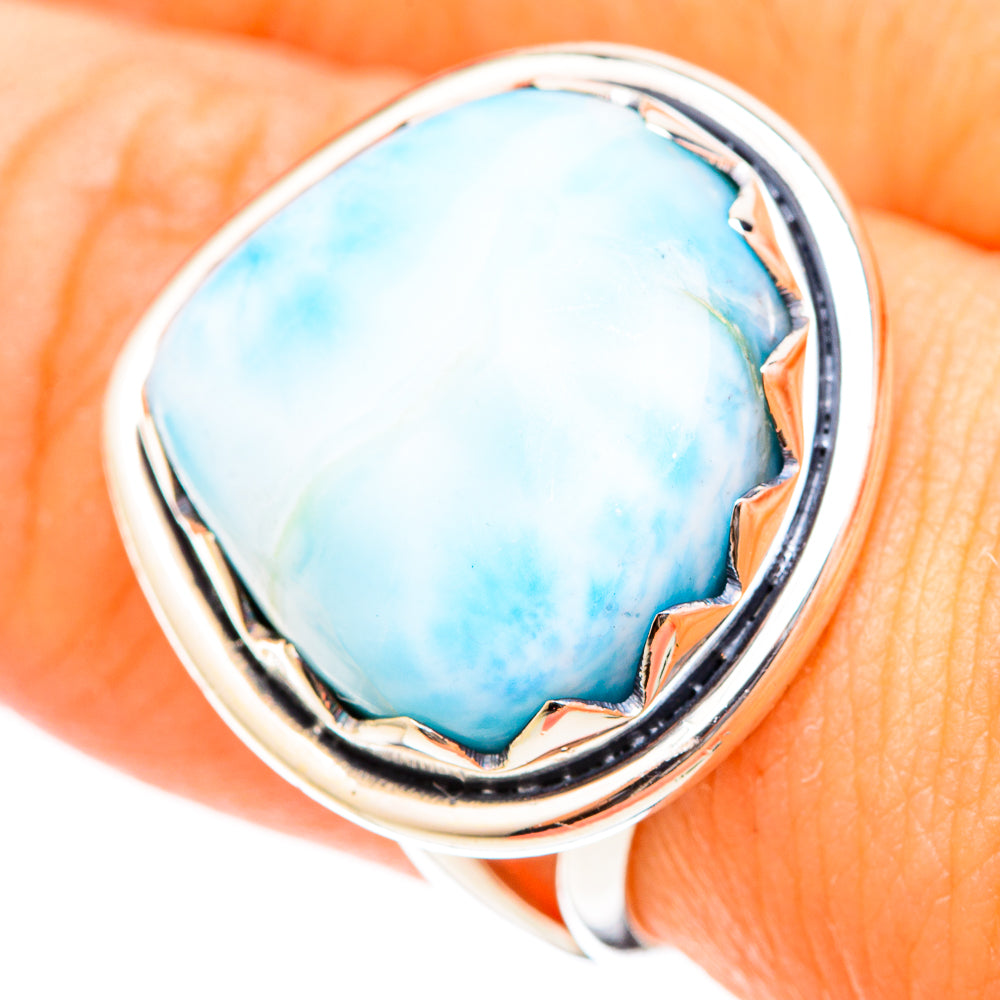 Larimar Rings handcrafted by Anasilvercos - RING120725
