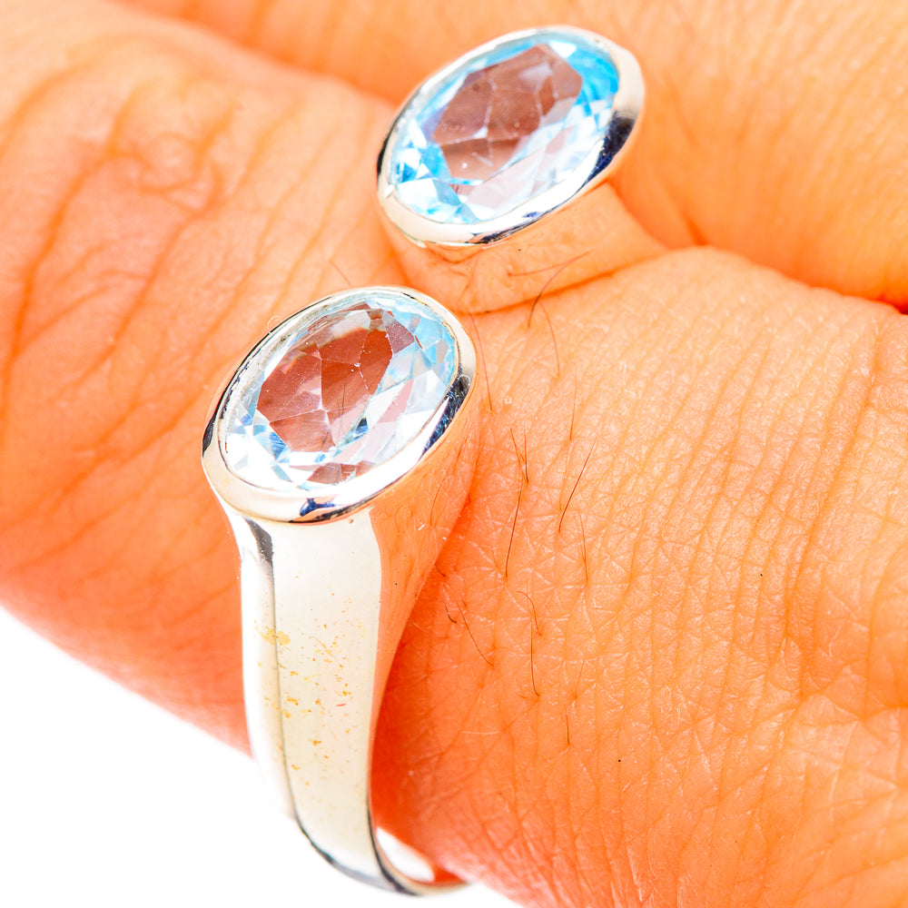 Blue Topaz Rings handcrafted by Anasilvercos - RING120731