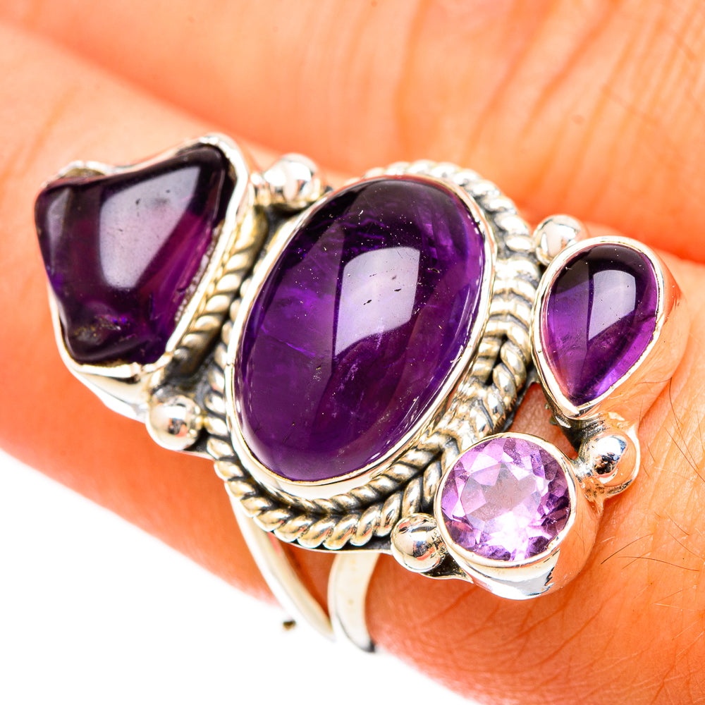 Amethyst Rings handcrafted by Anasilvercos - RING120745
