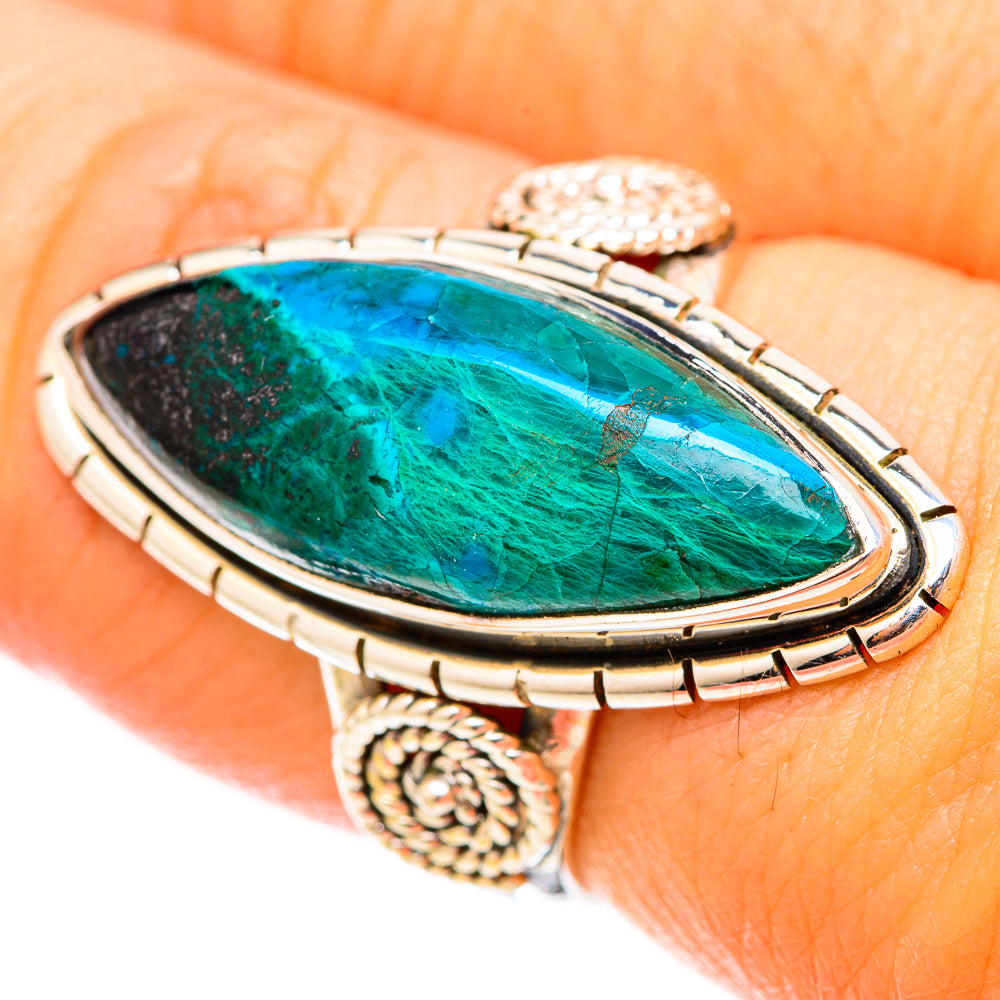 Chrysocolla Rings handcrafted by Anasilvercos - RING120752
