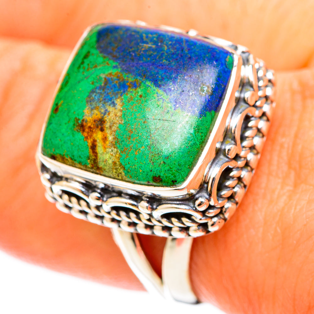 Azurite Rings handcrafted by Anasilvercos - RING120753