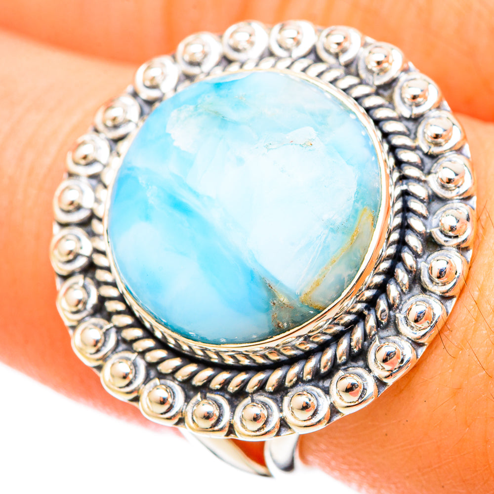 Larimar Rings handcrafted by Anasilvercos - RING120758