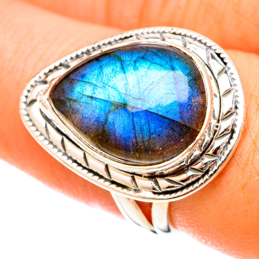Labradorite Rings handcrafted by Anasilvercos - RING120762