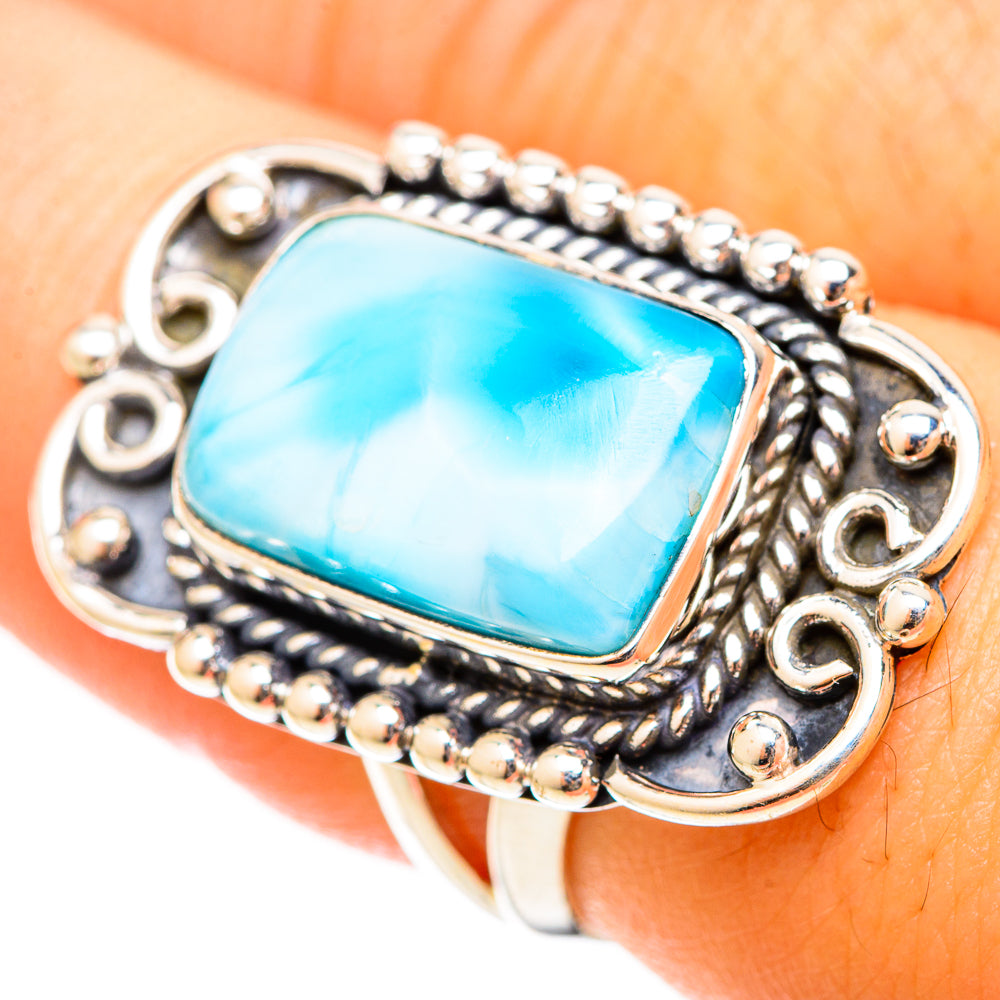 Larimar Rings handcrafted by Anasilvercos - RING120793