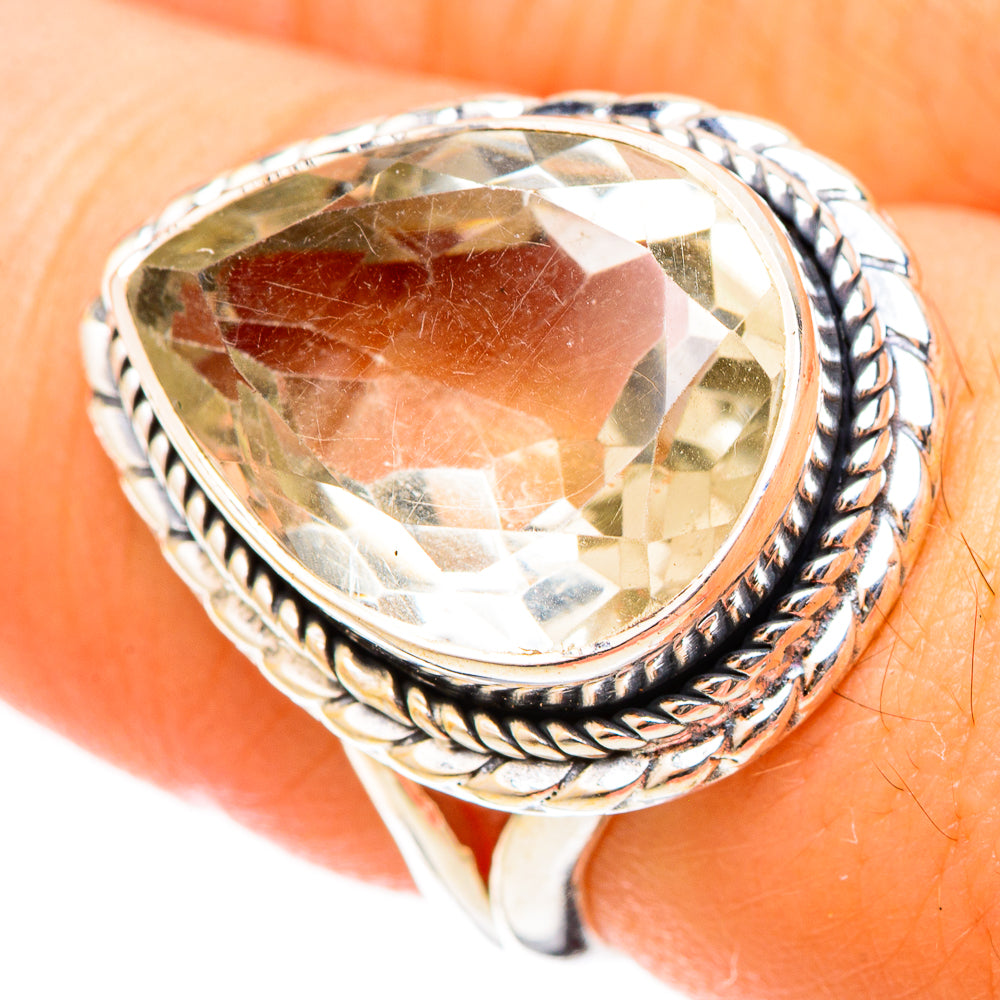 Green Amethyst Rings handcrafted by Anasilvercos - RING120802