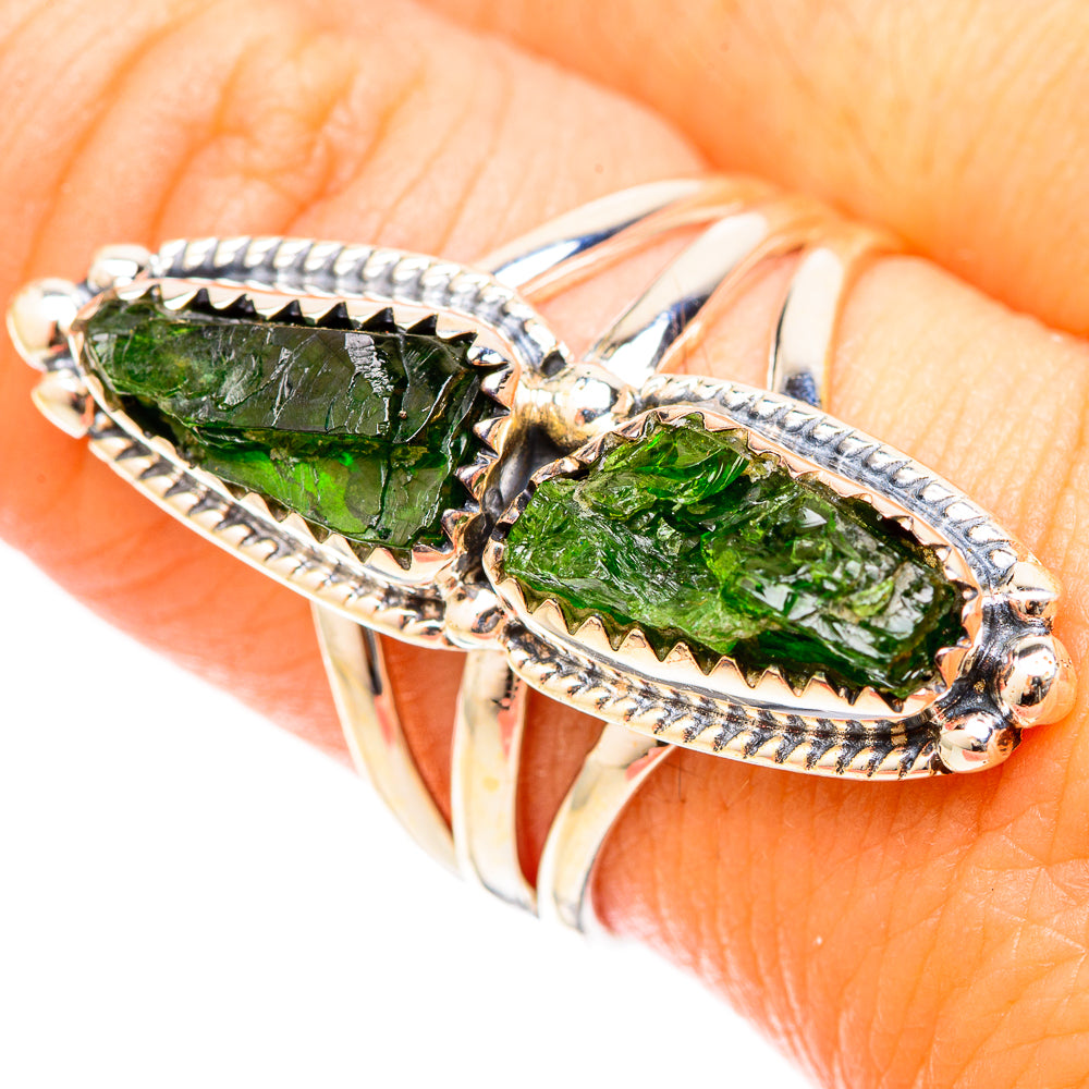 Chrome Diopside Rings handcrafted by Anasilvercos - RING120804