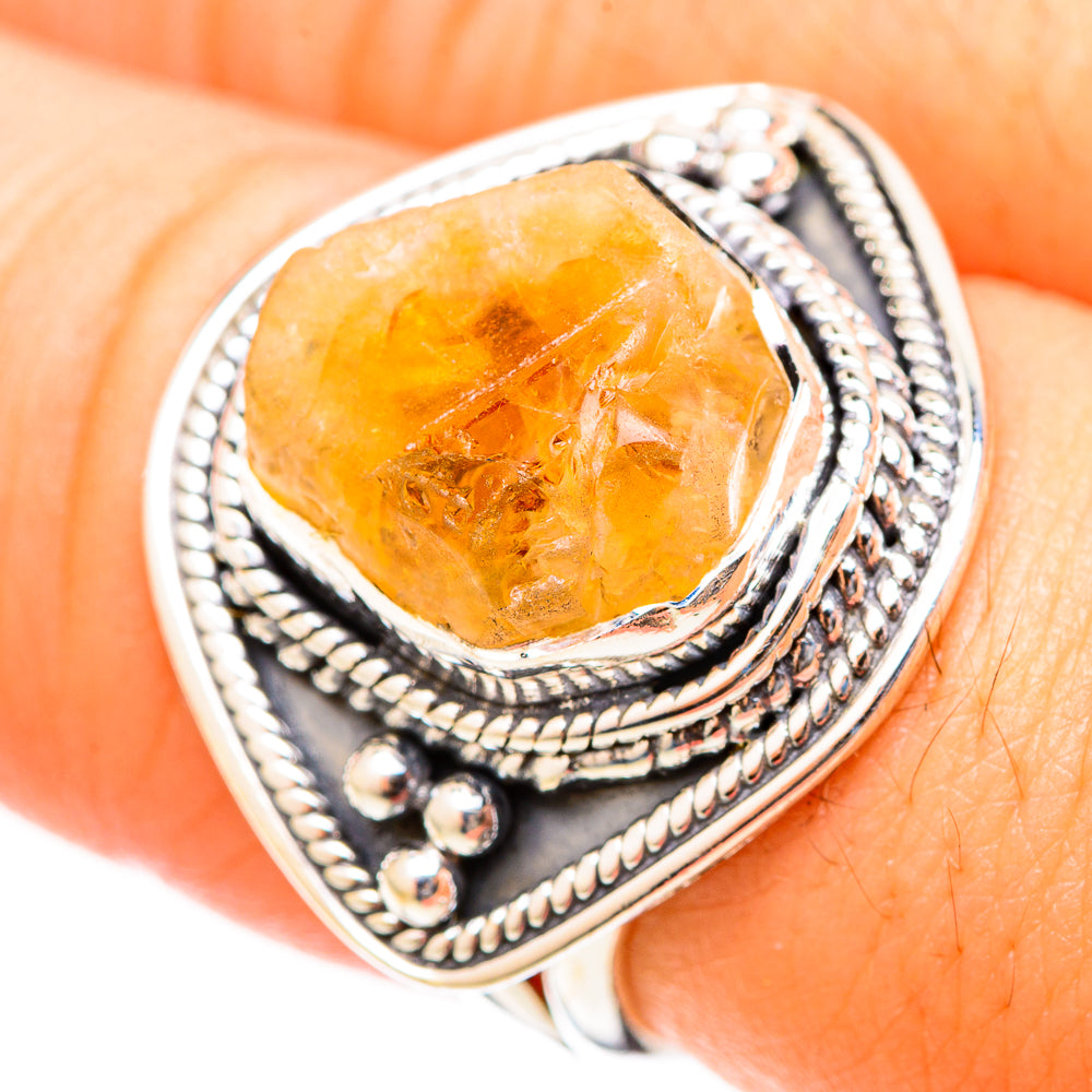 Citrine Rings handcrafted by Anasilvercos - RING120806