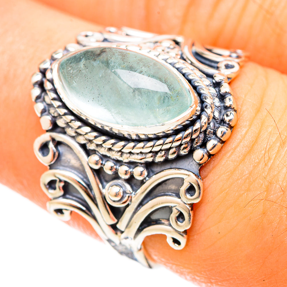 Aquamarine Rings handcrafted by Anasilvercos - RING120824