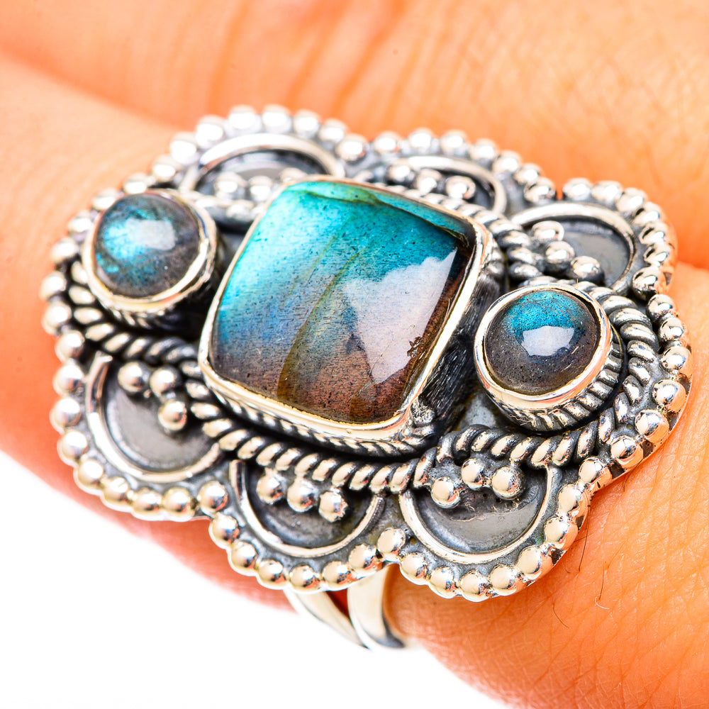 Labradorite Rings handcrafted by Anasilvercos - RING120834