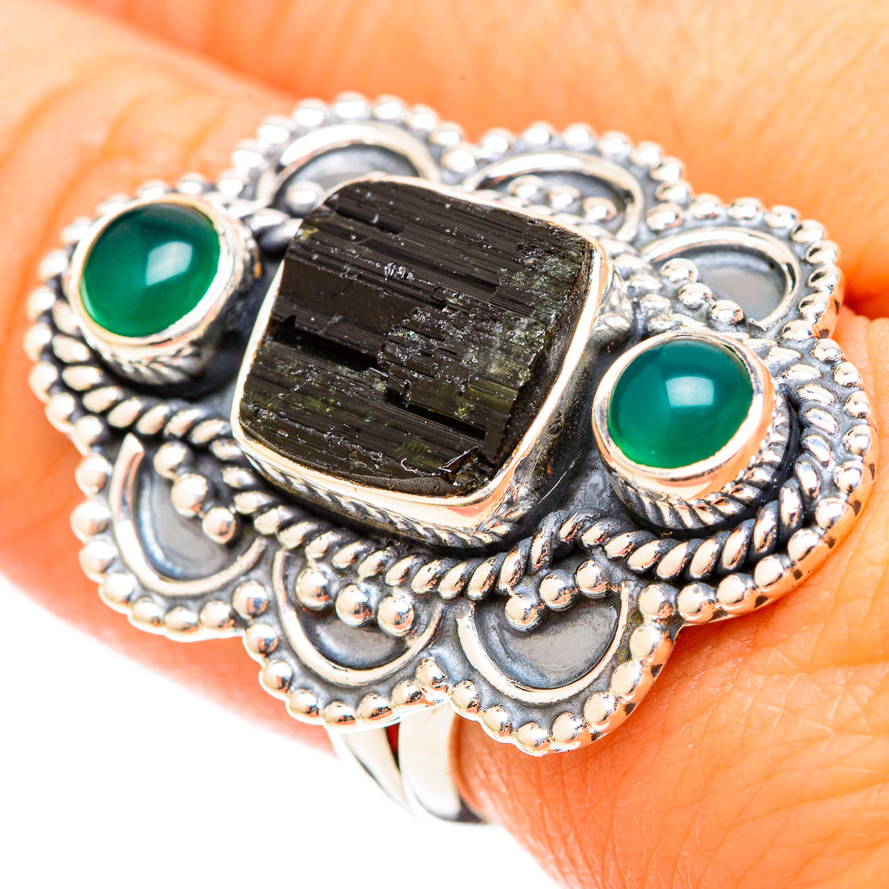 Black Tourmaline Rings handcrafted by Anasilvercos - RING120838