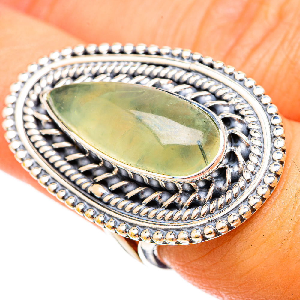 Prehnite Rings handcrafted by Anasilvercos - RING120842