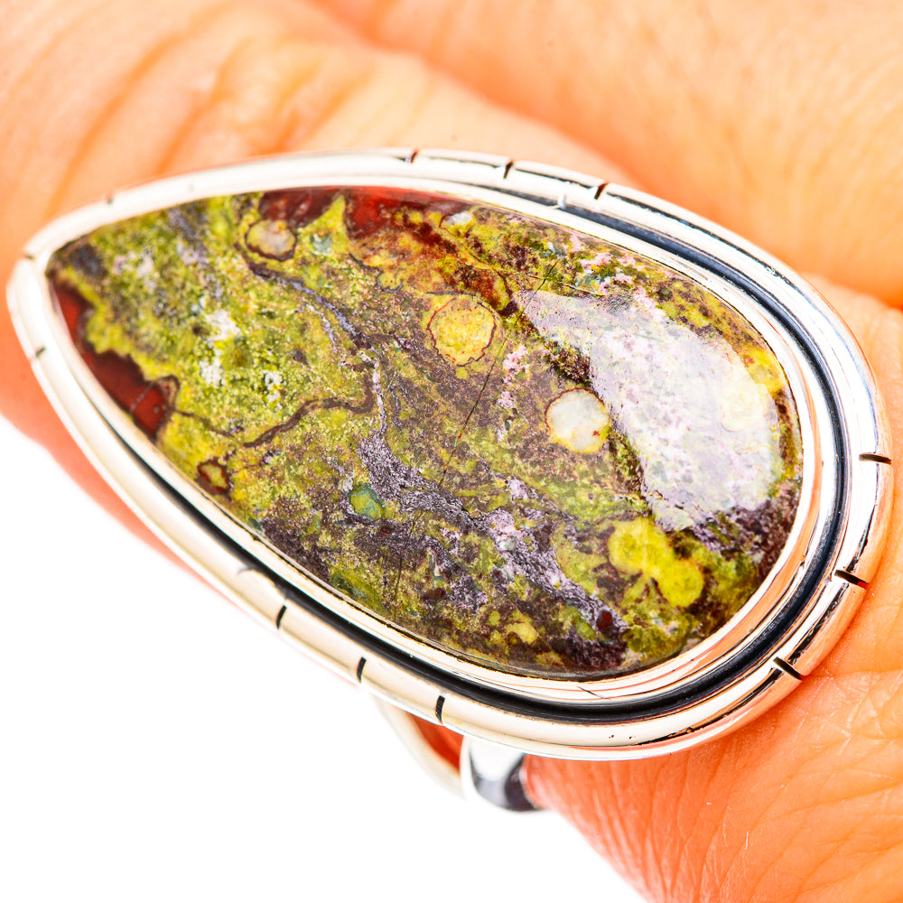 Dragon's Blood Stone Rings handcrafted by Anasilvercos - RING120847