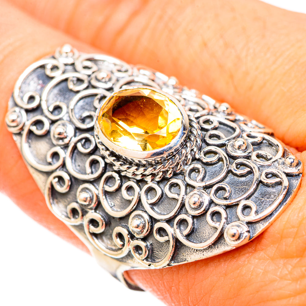 Citrine Rings handcrafted by Anasilvercos - RING120853