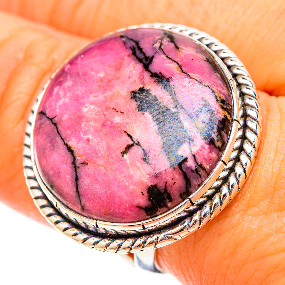 Rhodonite Rings handcrafted by Anasilvercos - RING120854