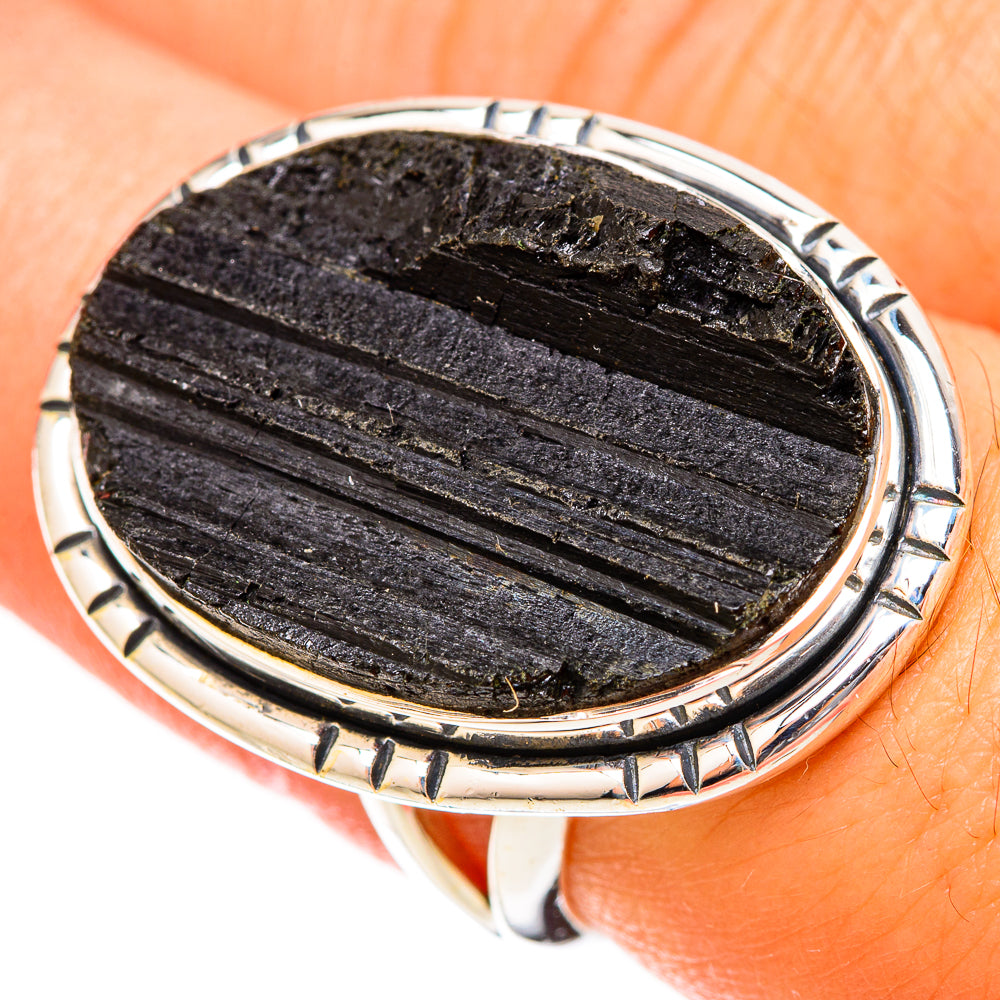 Black Tourmaline Rings handcrafted by Anasilvercos - RING120864