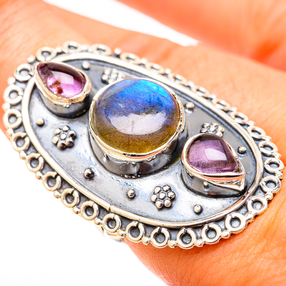 Labradorite Rings handcrafted by Anasilvercos - RING120876
