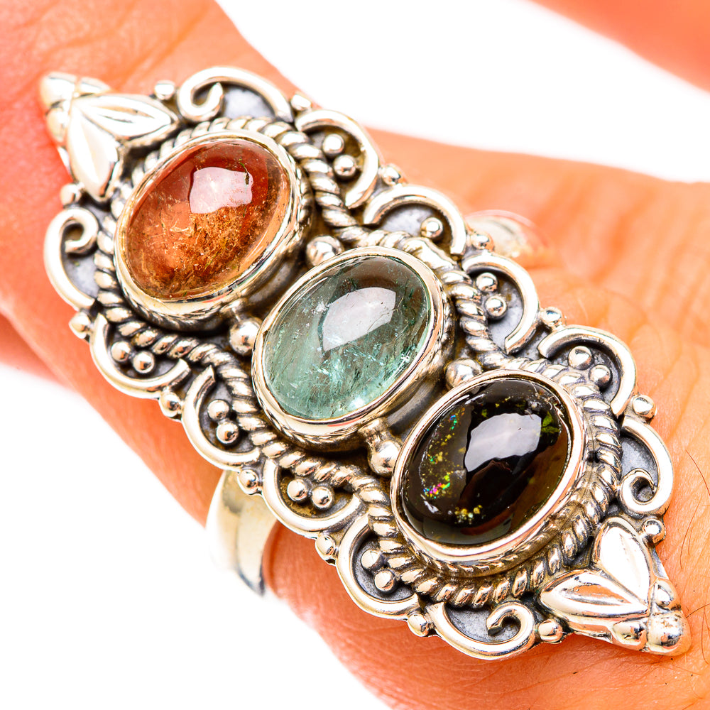 Ethiopian Opal Rings handcrafted by Anasilvercos - RING120878