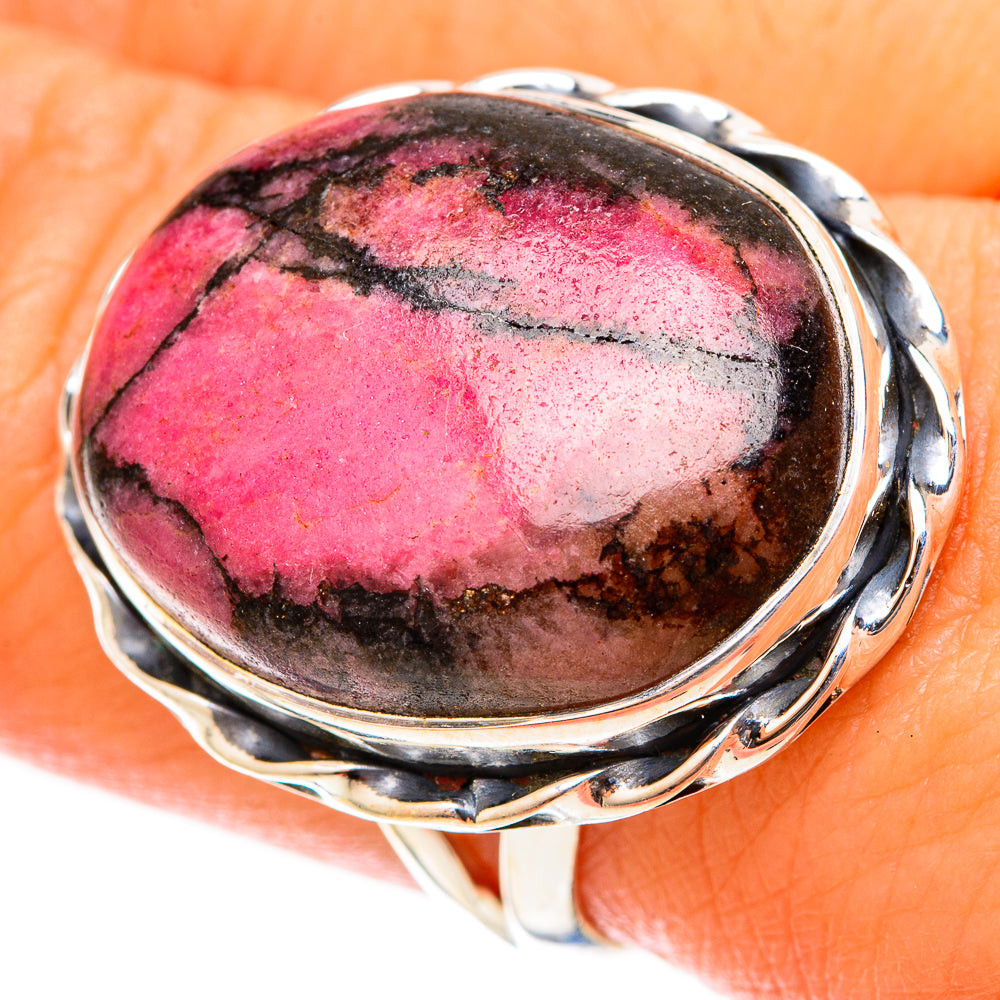 Rhodonite Rings handcrafted by Anasilvercos - RING120915