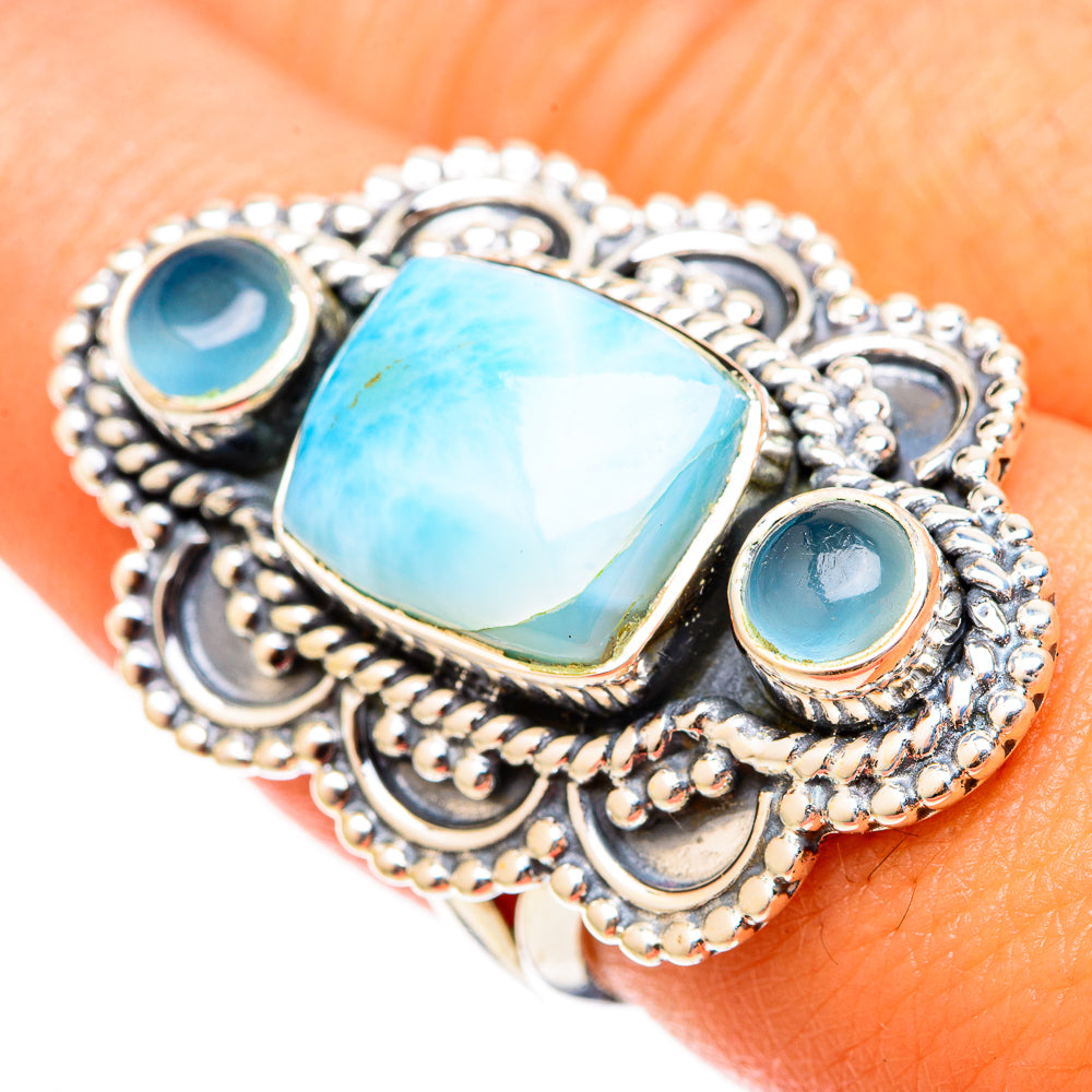 Larimar Rings handcrafted by Anasilvercos - RING120944