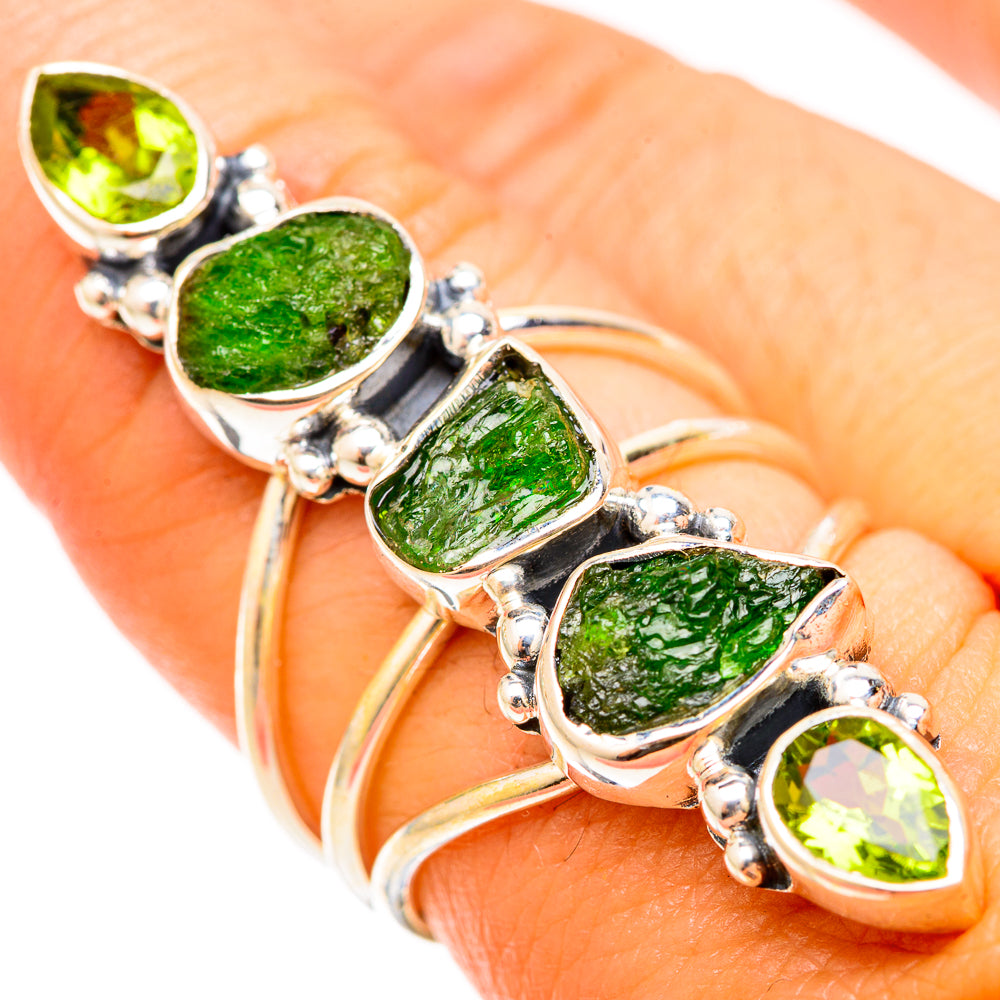 Chrome Diopside Rings handcrafted by Anasilvercos - RING120958