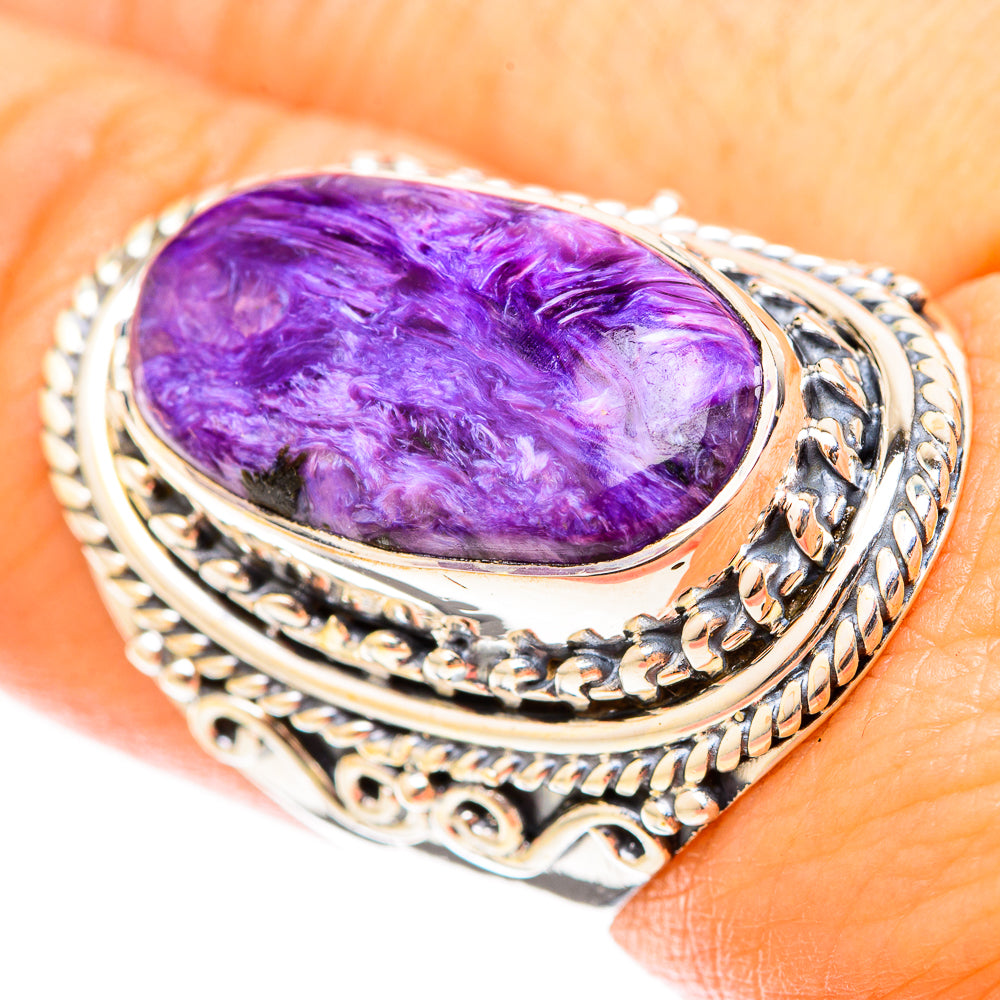 Charoite Rings handcrafted by Anasilvercos - RING120981