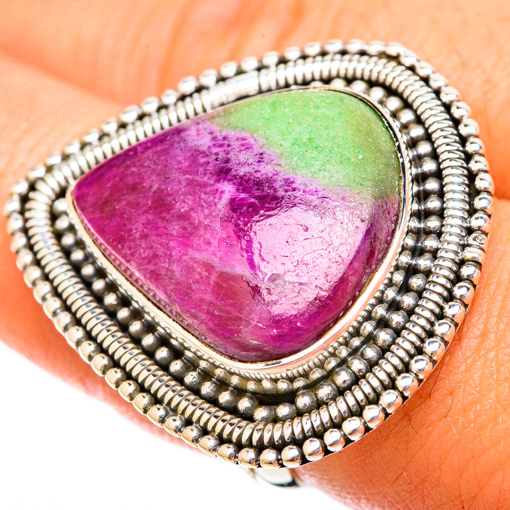Ruby Zoisite Rings handcrafted by Anasilvercos - RING120995