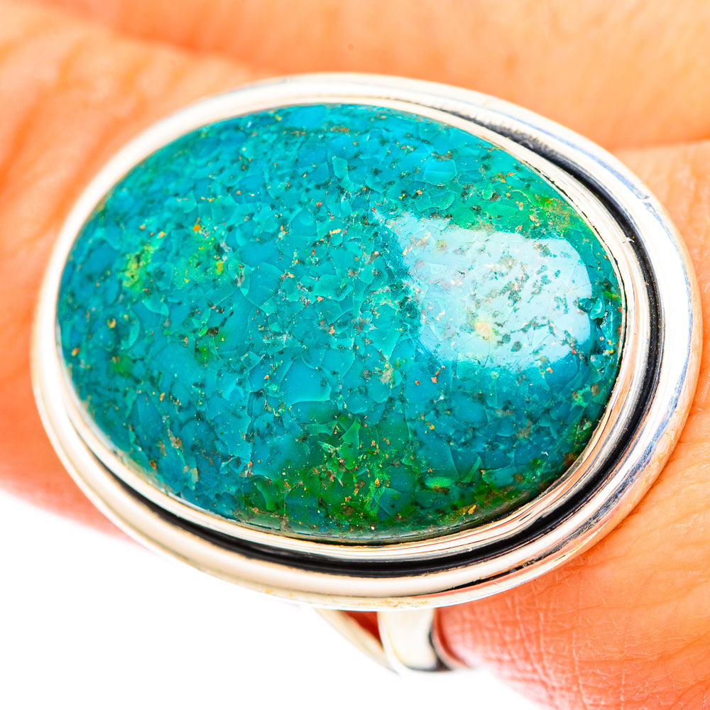 Chrysocolla Rings handcrafted by Anasilvercos - RING121003