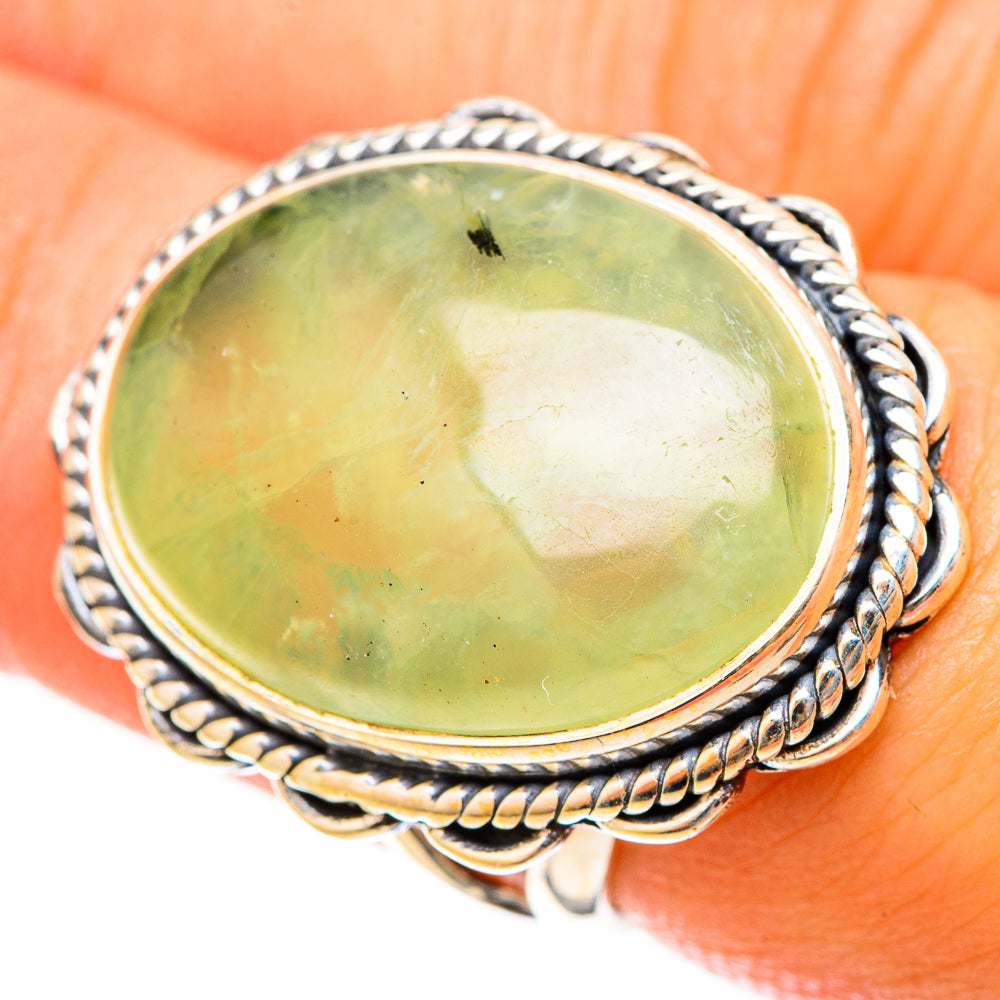 Prehnite Rings handcrafted by Anasilvercos - RING121010
