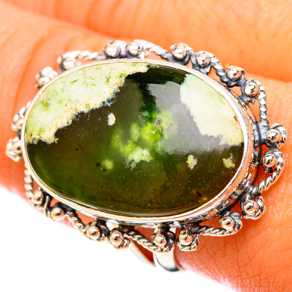 Australian Green Opal Rings handcrafted by Anasilvercos - RING121012