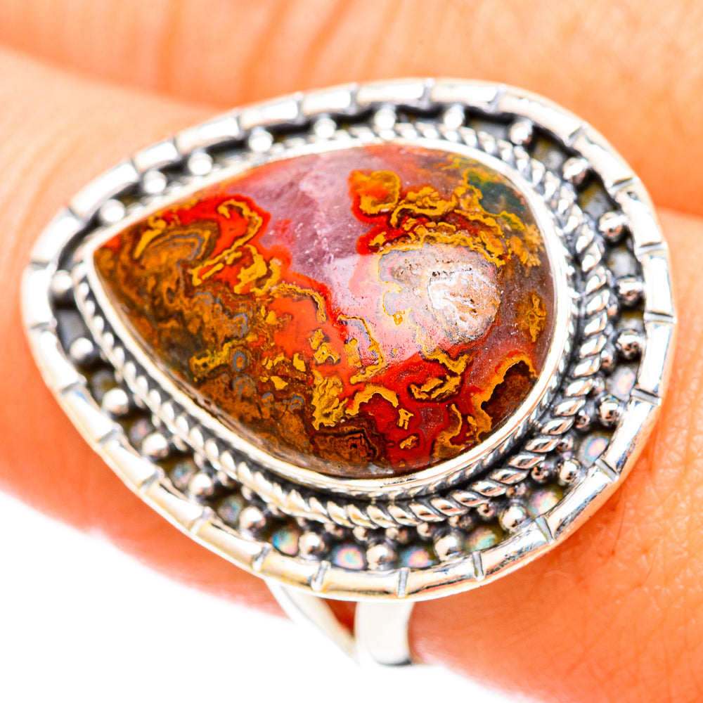 Crazy Lace Agate Rings handcrafted by Anasilvercos - RING121018