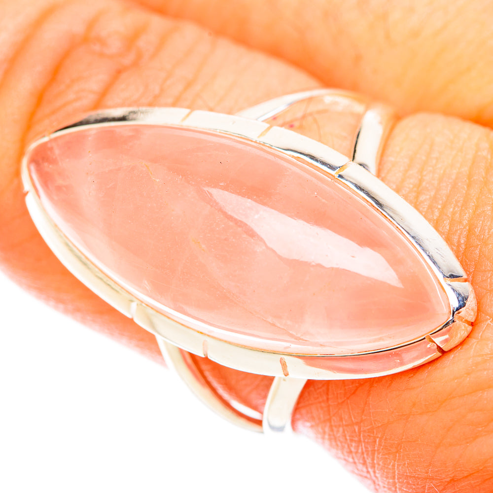 Rose Quartz Rings handcrafted by Anasilvercos - RING121021