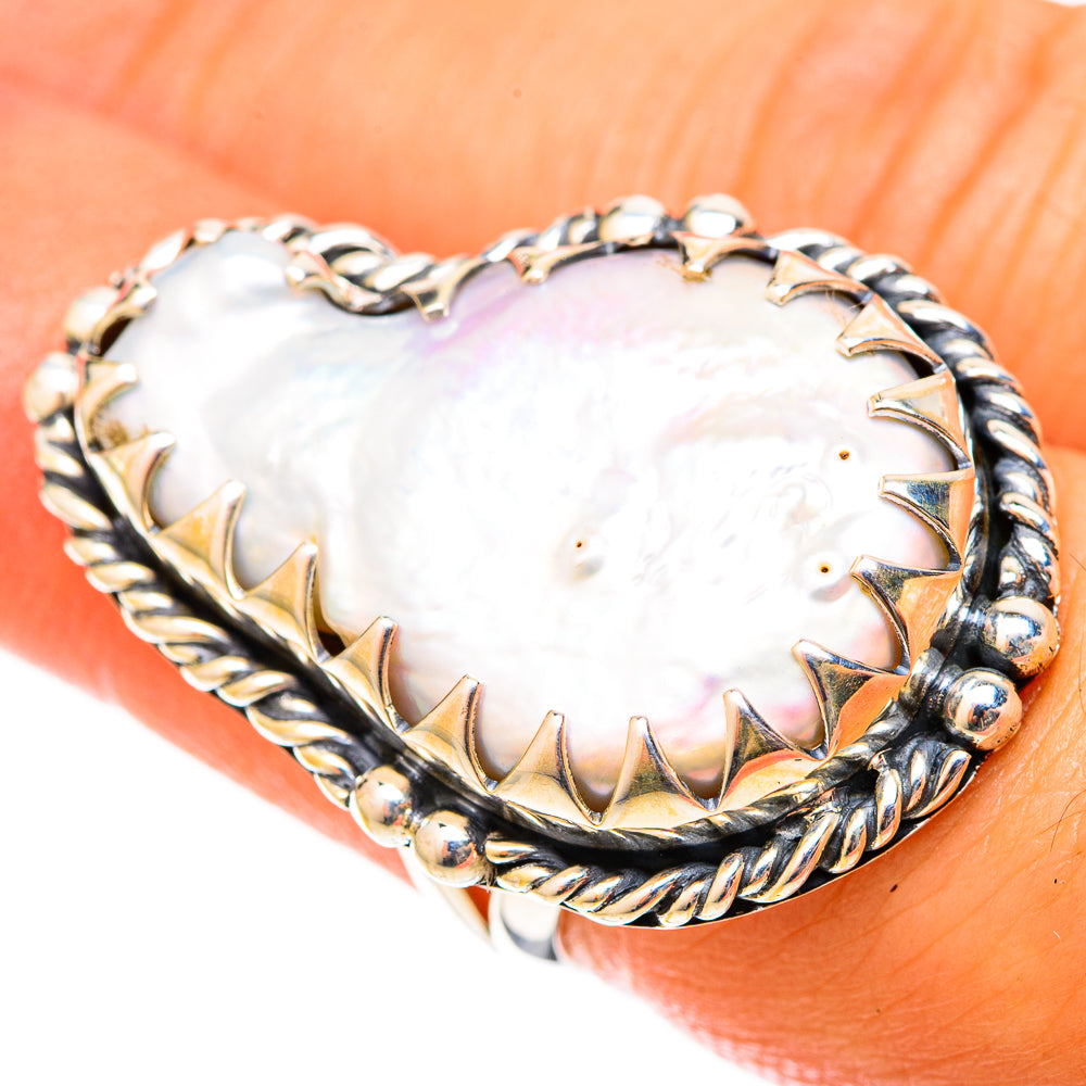 Mother Of Pearl Rings handcrafted by Anasilvercos - RING121026
