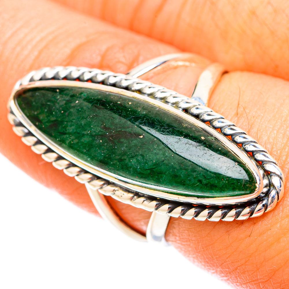 Green Aventurine Rings handcrafted by Anasilvercos - RING121027