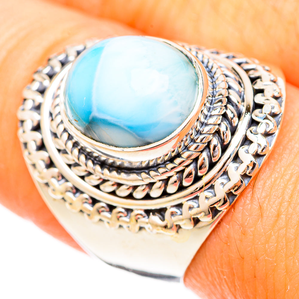 Larimar Rings handcrafted by Anasilvercos - RING121030