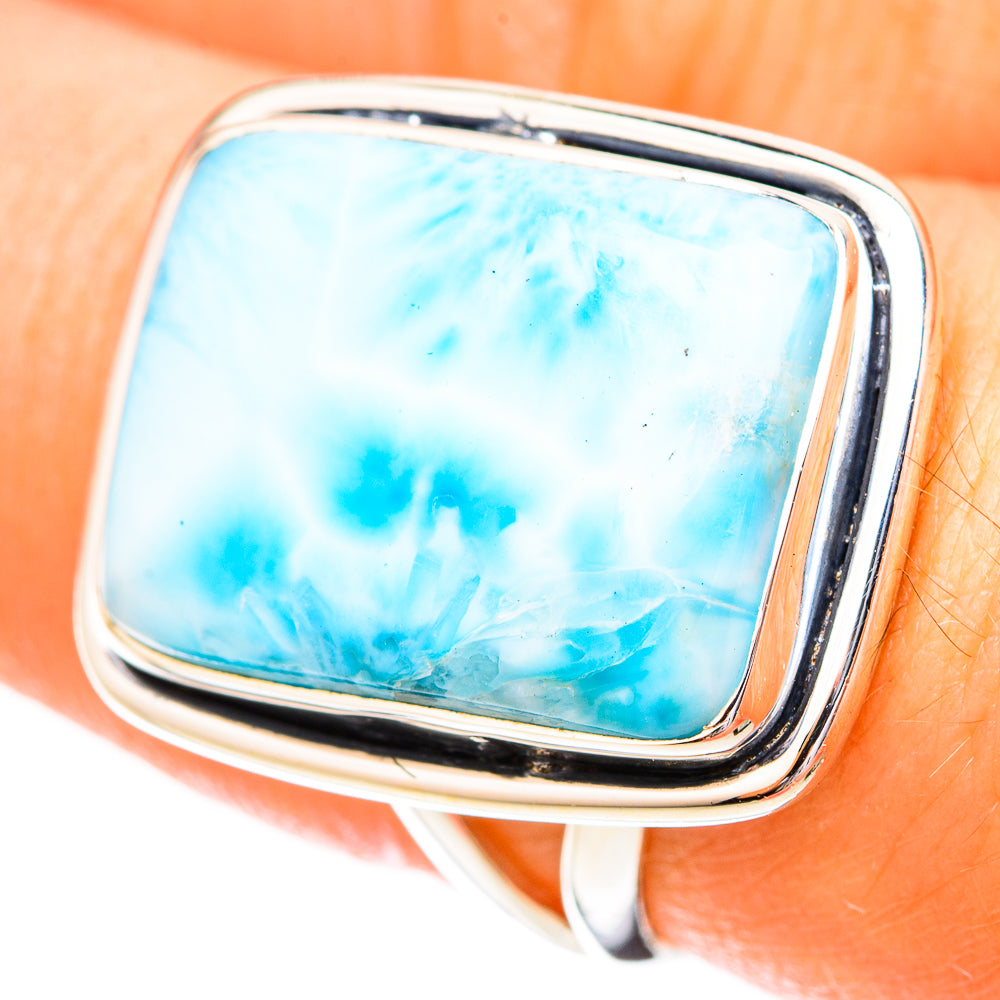 Larimar Rings handcrafted by Anasilvercos - RING121036