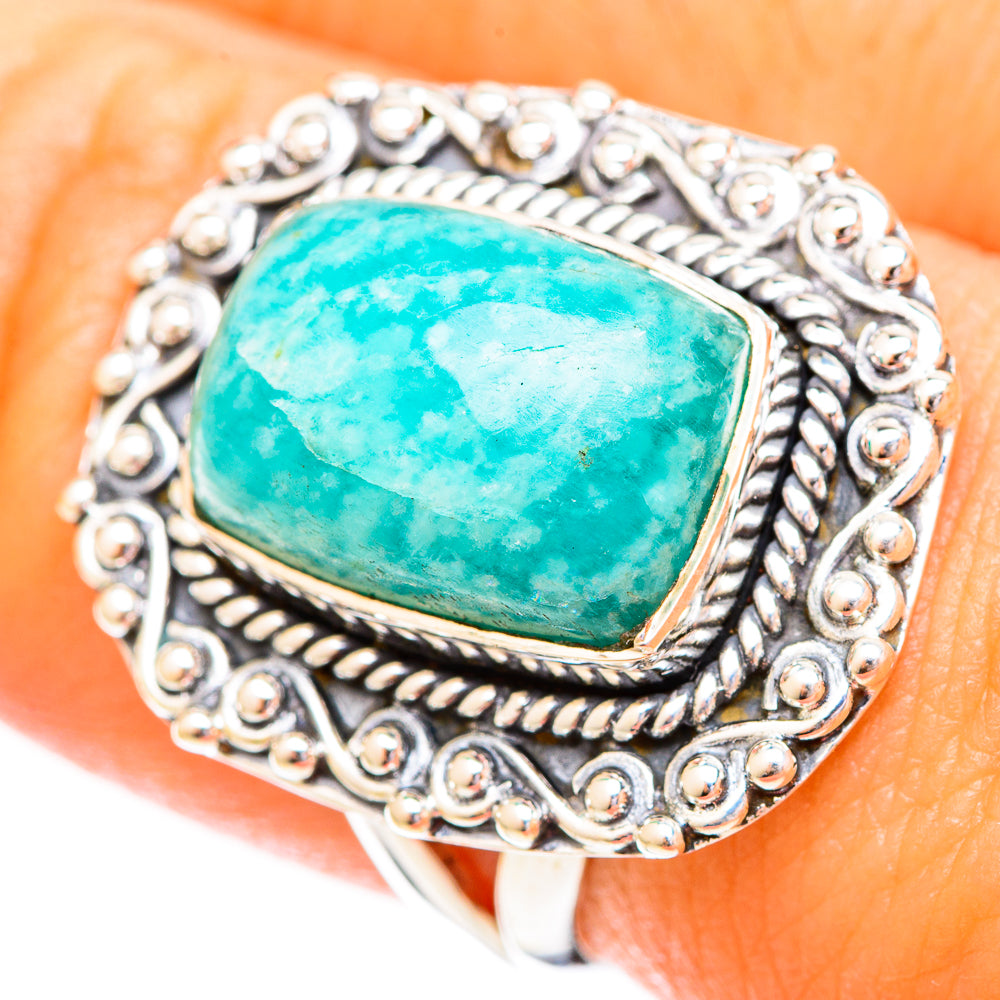 Amazonite Rings handcrafted by Anasilvercos - RING121038