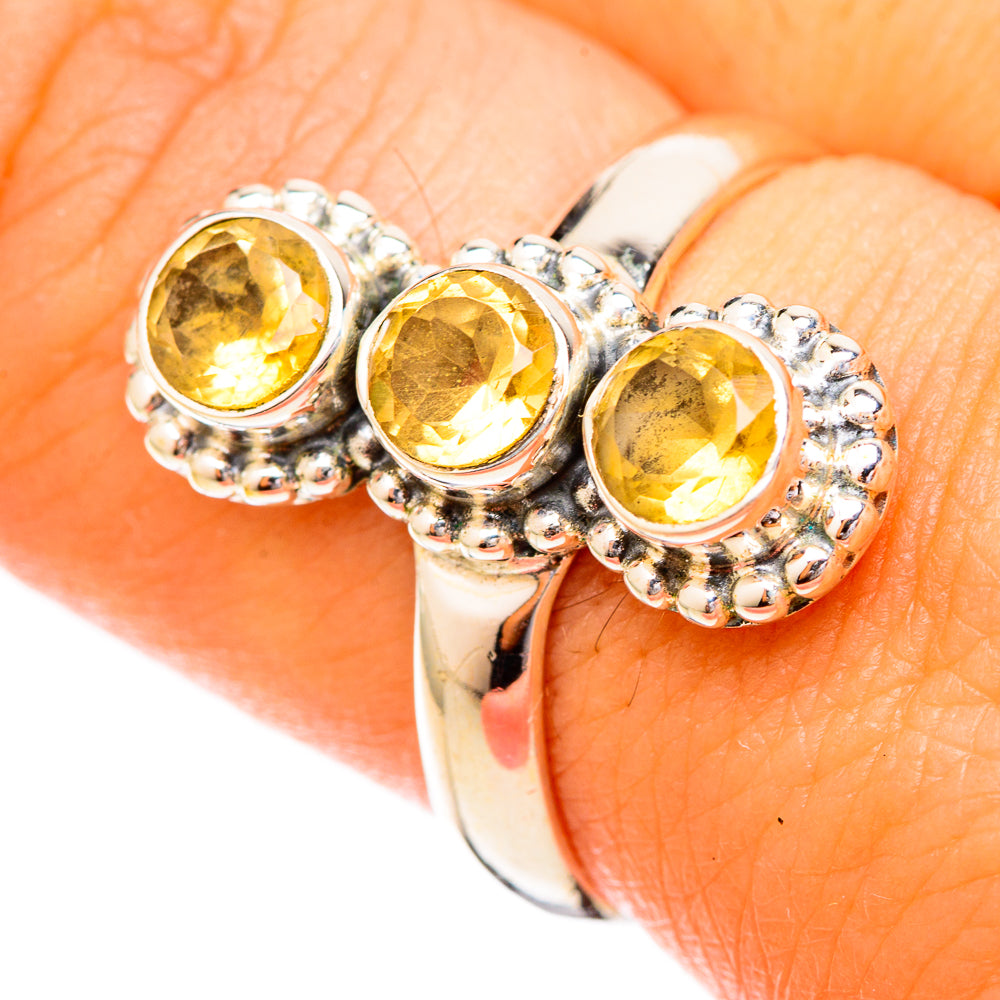 Citrine Rings handcrafted by Anasilvercos - RING121046