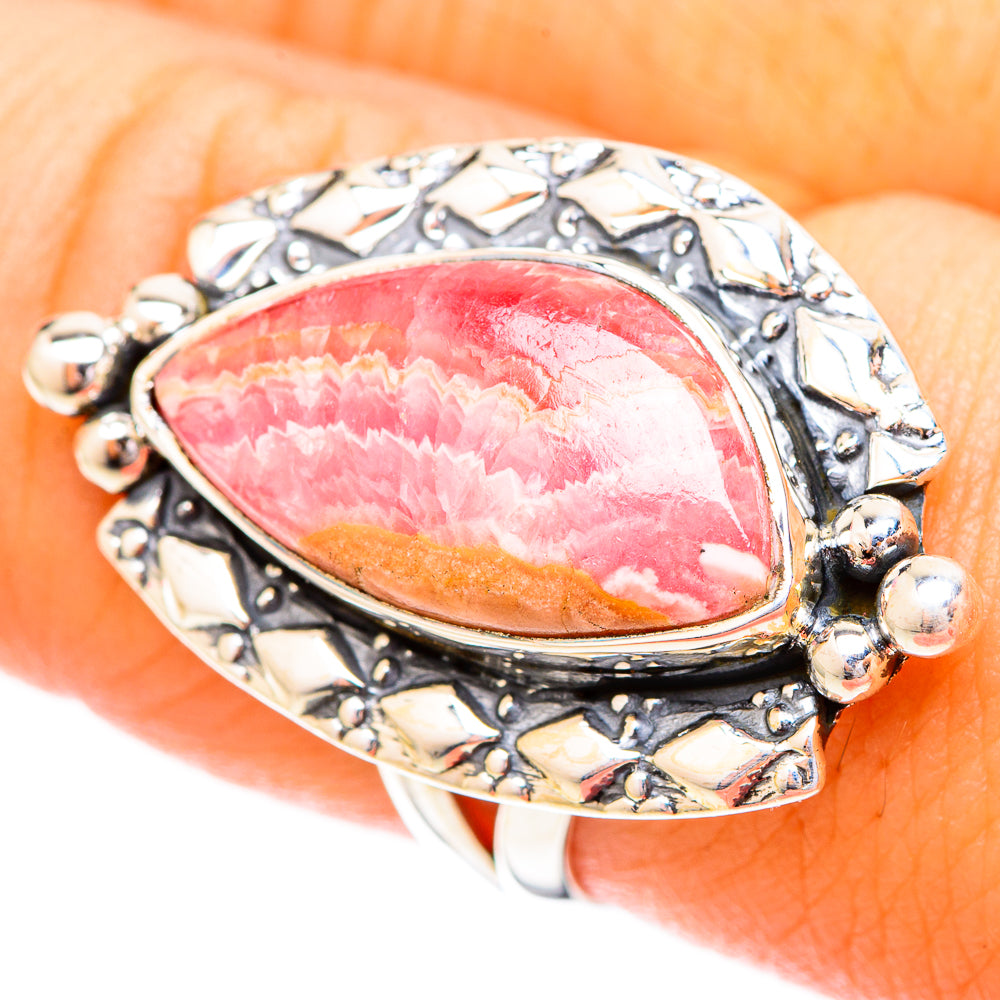 Rhodochrosite Rings handcrafted by Anasilvercos - RING121048